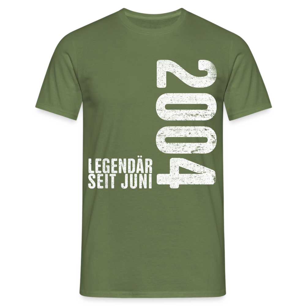 18. Geburtstag Shirt Legendär seit Juni 2004 Geschenk Geschenkidee T-Shirt - Militärgrün