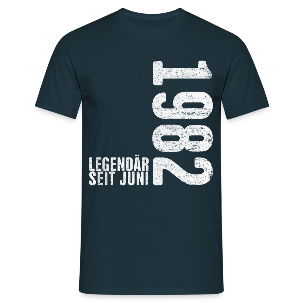 40. Geburtstag Shirt Legendär seit Juni 1982 Geschenk Geschenkidee T-Shirt - Navy