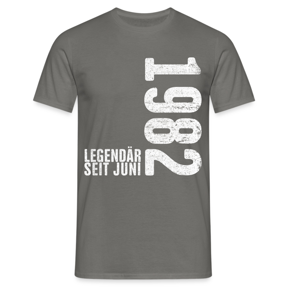 40. Geburtstag Shirt Legendär seit Juni 1982 Geschenk Geschenkidee T-Shirt - Graphit