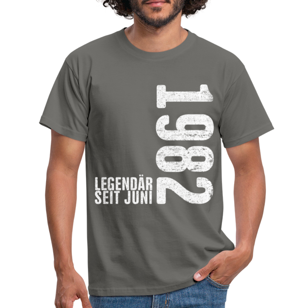 40. Geburtstag Shirt Legendär seit Juni 1982 Geschenk Geschenkidee T-Shirt - Graphit