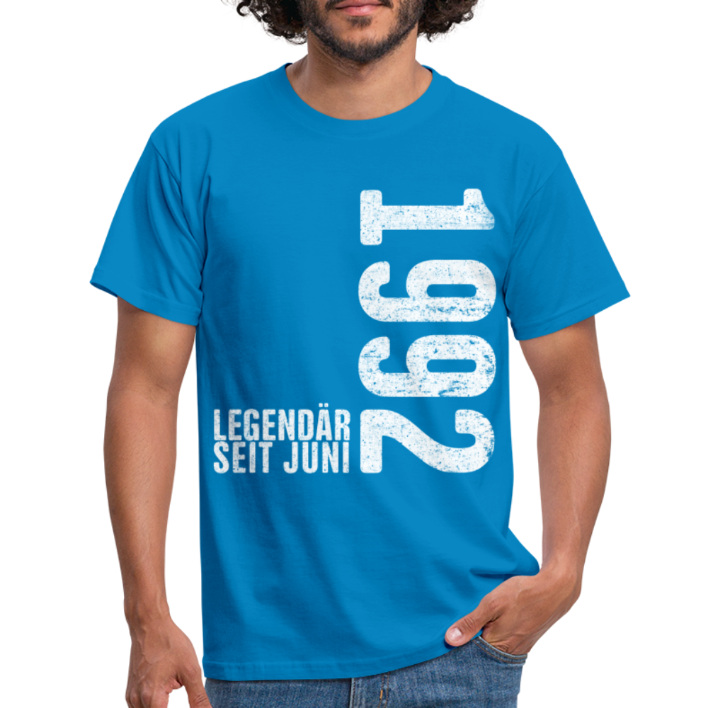 30. Geburtstag Shirt Legendär seit Juni 1992 Geschenk Geschenkidee T-Shirt - Royalblau