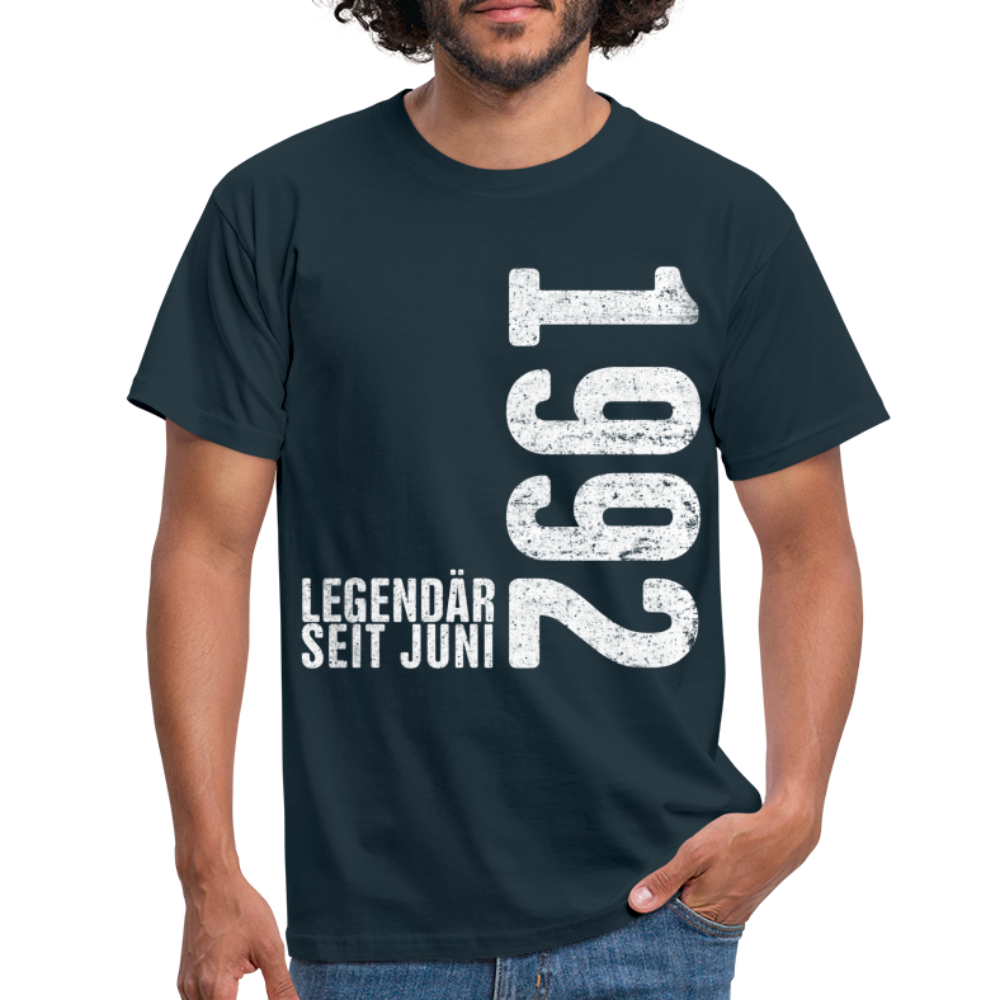 30. Geburtstag Shirt Legendär seit Juni 1992 Geschenk Geschenkidee T-Shirt - Navy