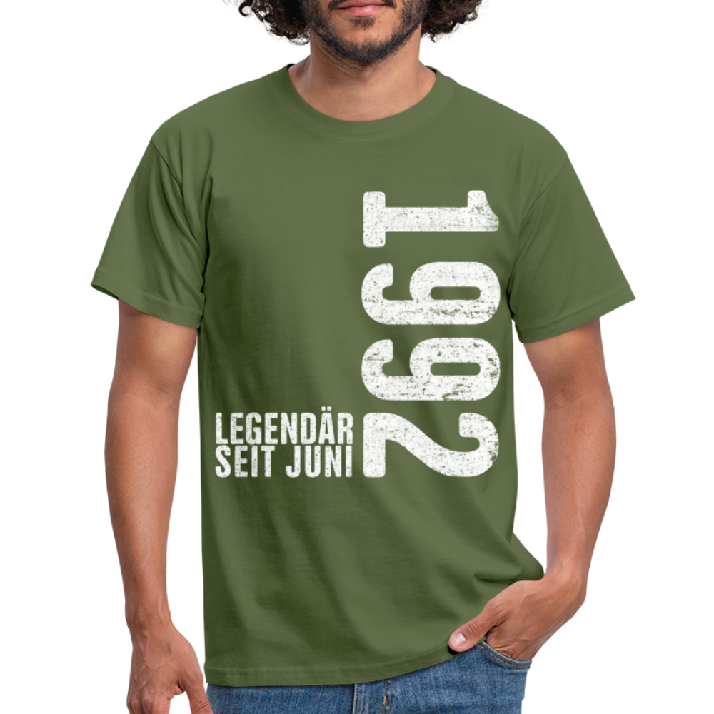 30. Geburtstag Shirt Legendär seit Juni 1992 Geschenk Geschenkidee T-Shirt - Militärgrün