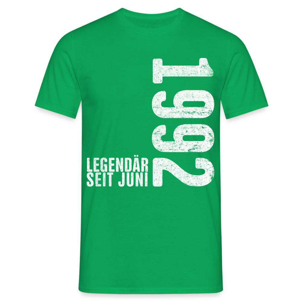 30. Geburtstag Shirt Legendär seit Juni 1992 Geschenk Geschenkidee T-Shirt - Kelly Green