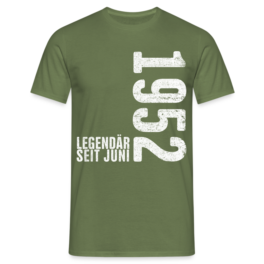 70. Geburtstag Shirt Legendär seit Juni 1952 Geschenk Geschenkidee T-Shirt - Militärgrün