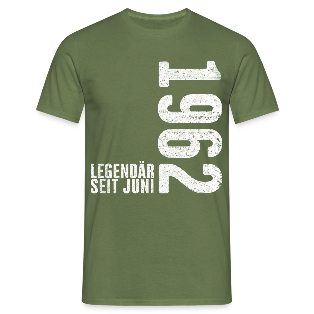 60. Geburtstag Shirt Legendär seit Juni 1962 Geschenk Geschenkidee T-Shirt - Militärgrün