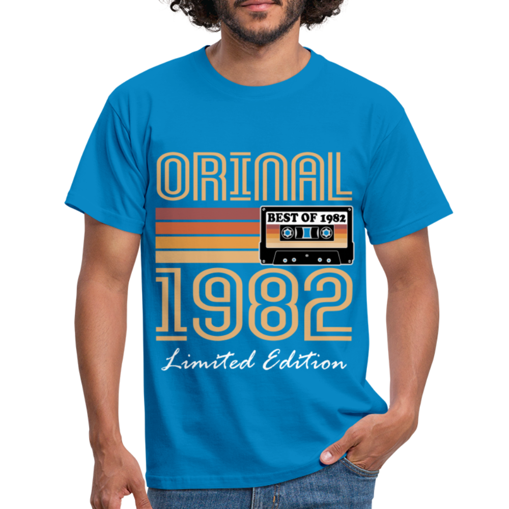 40. Geburtstag Geschenk Shirt Jahrgang 1982 Retro Männer T-Shirt - Royalblau