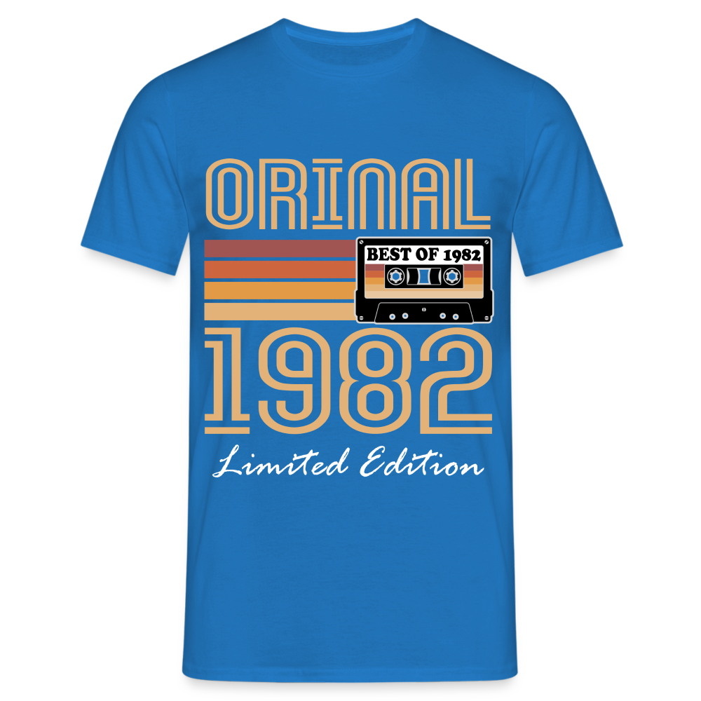 40. Geburtstag Geschenk Shirt Jahrgang 1982 Retro Männer T-Shirt - Royalblau