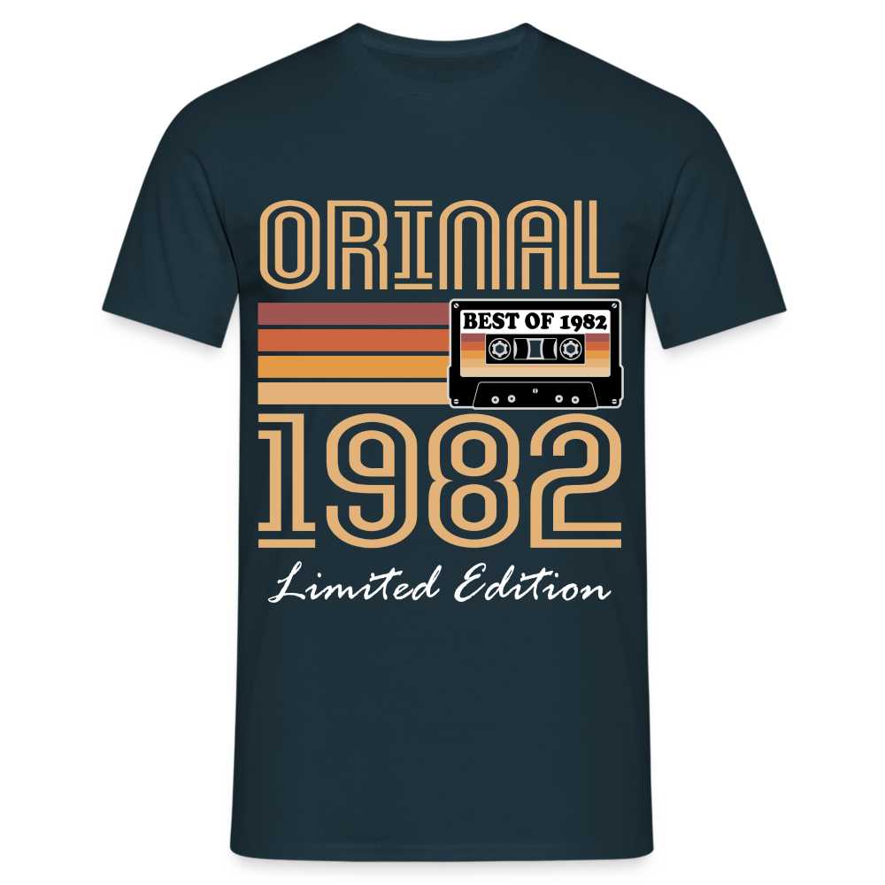 40. Geburtstag Geschenk Shirt Jahrgang 1982 Retro Männer T-Shirt - Navy