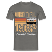 40. Geburtstag Geschenk Shirt Jahrgang 1982 Retro Männer T-Shirt - Graphit