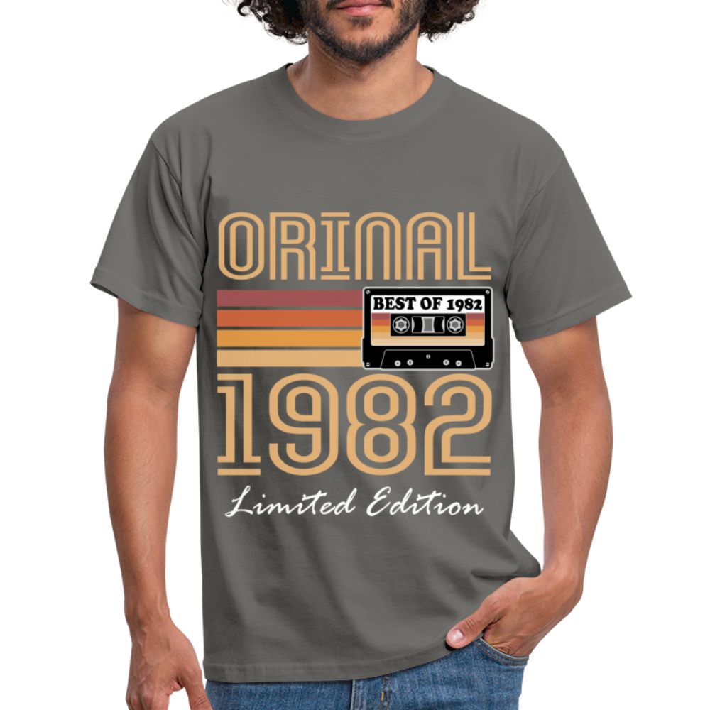 40. Geburtstag Geschenk Shirt Jahrgang 1982 Retro Männer T-Shirt - Graphit