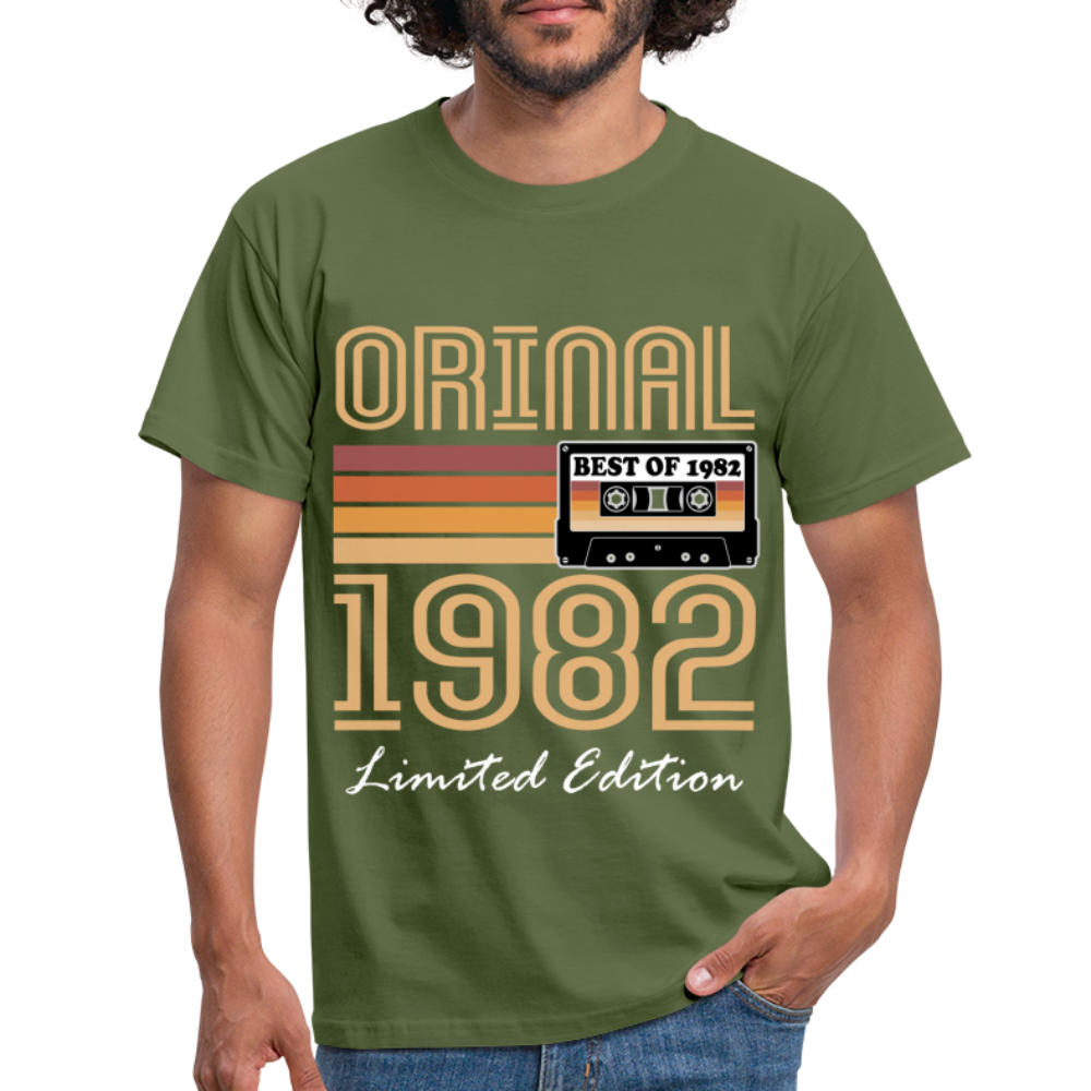 40. Geburtstag Geschenk Shirt Jahrgang 1982 Retro Männer T-Shirt - Militärgrün