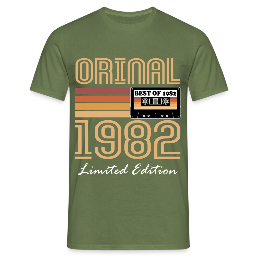 40. Geburtstag Geschenk Shirt Jahrgang 1982 Retro Männer T-Shirt - Militärgrün