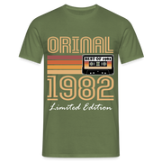 40. Geburtstag Geschenk Shirt Jahrgang 1982 Retro Männer T-Shirt - Militärgrün