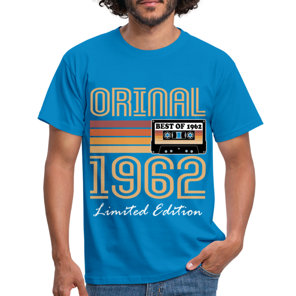 60. Geburtstag Geschenk Shirt Jahrgang 1962 Retro Männer T-Shirt - Royalblau