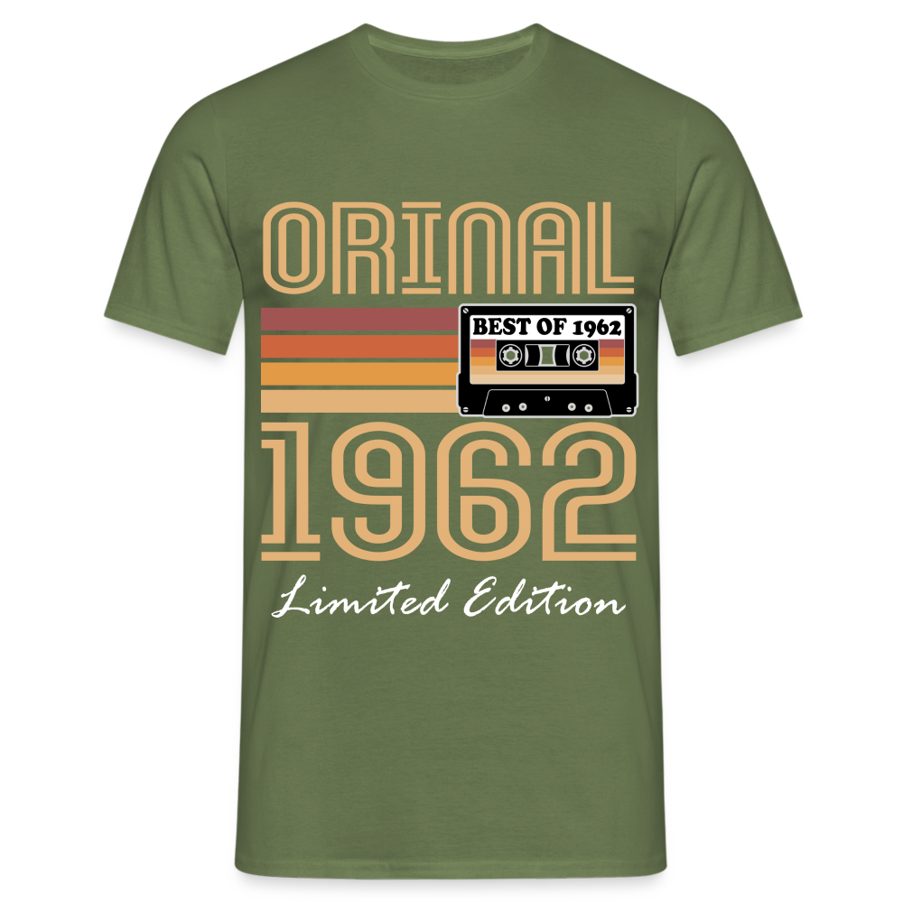 60. Geburtstag Geschenk Shirt Jahrgang 1962 Retro Männer T-Shirt - Militärgrün