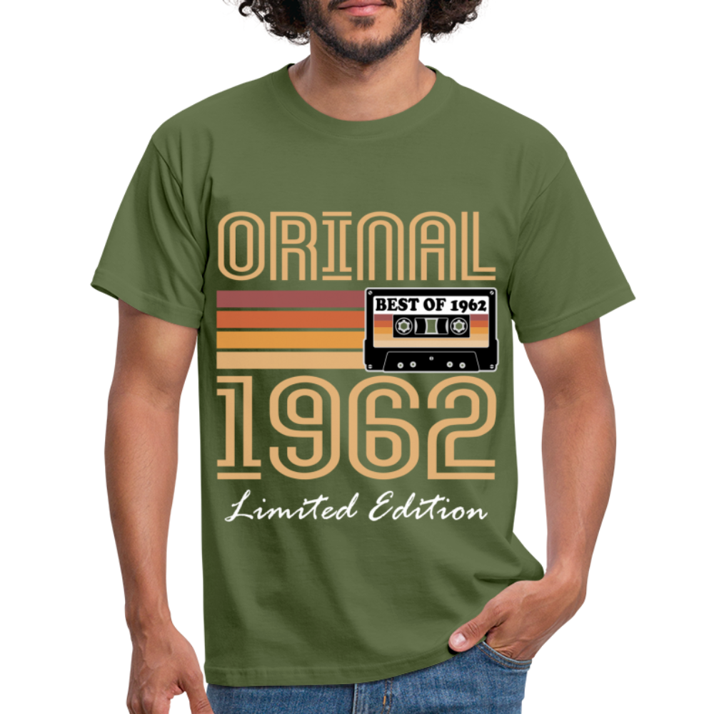 60. Geburtstag Geschenk Shirt Jahrgang 1962 Retro Männer T-Shirt - Militärgrün