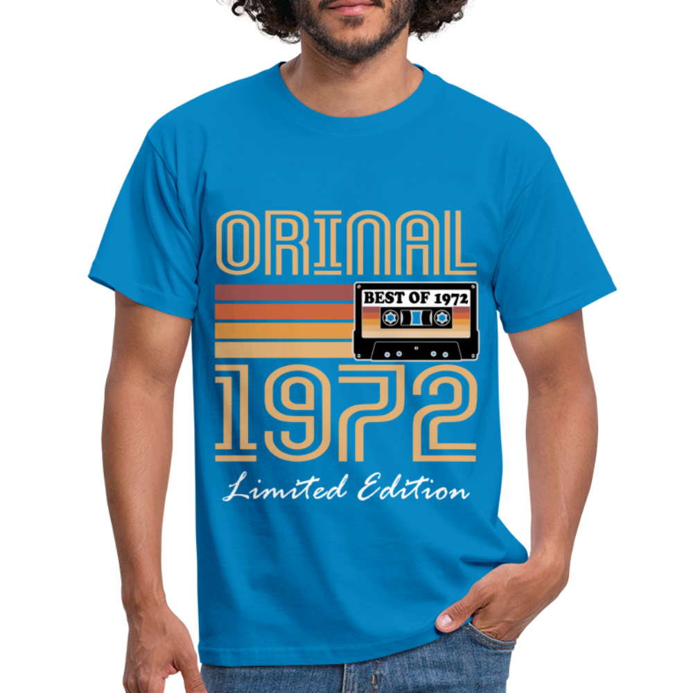50. Geburtstag Geschenk Shirt Jahrgang 1972 Retro Männer T-Shirt - Royalblau