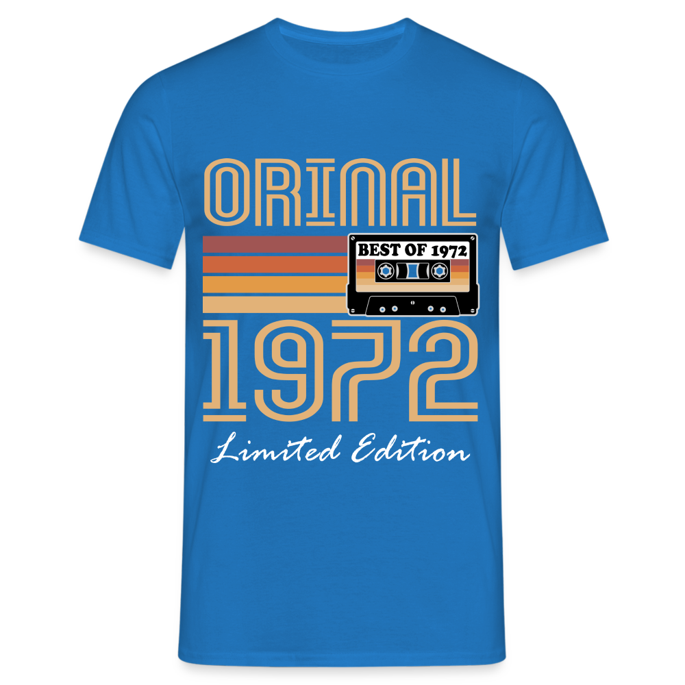 50. Geburtstag Geschenk Shirt Jahrgang 1972 Retro Männer T-Shirt - Royalblau