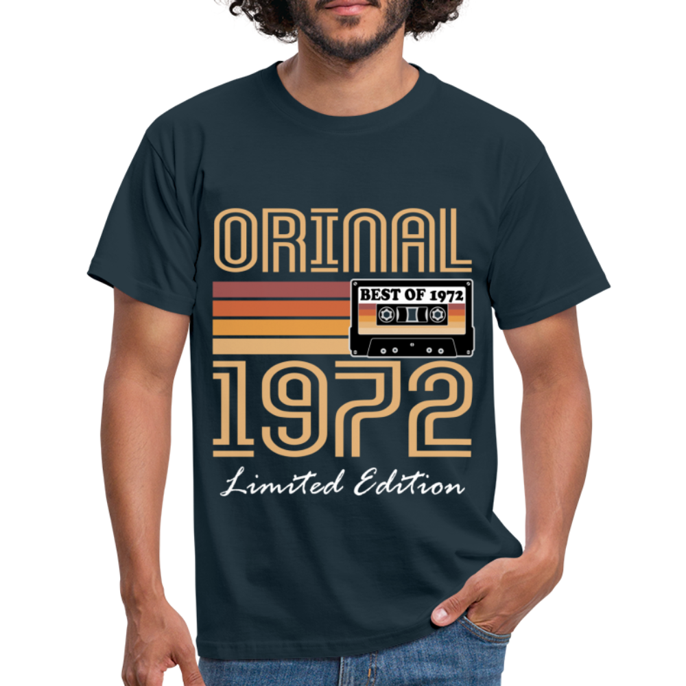 50. Geburtstag Geschenk Shirt Jahrgang 1972 Retro Männer T-Shirt - Navy