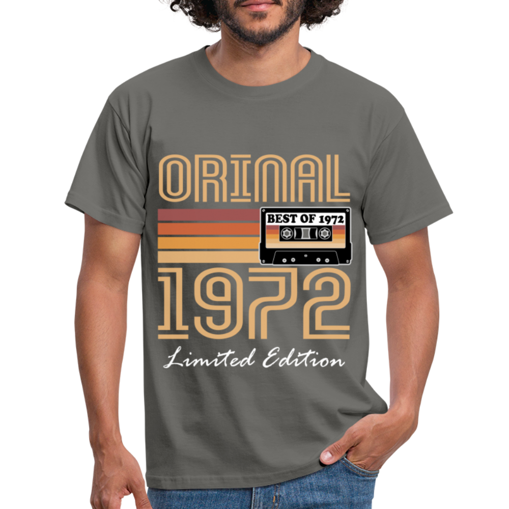 50. Geburtstag Geschenk Shirt Jahrgang 1972 Retro Männer T-Shirt - Graphit