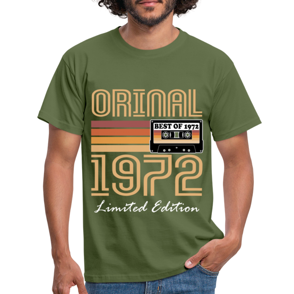 50. Geburtstag Geschenk Shirt Jahrgang 1972 Retro Männer T-Shirt - Militärgrün