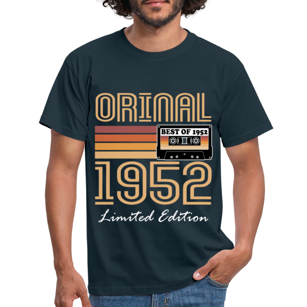 70. Geburtstag Geschenk Shirt Jahrgang 1952 Retro Männer T-Shirt - Navy