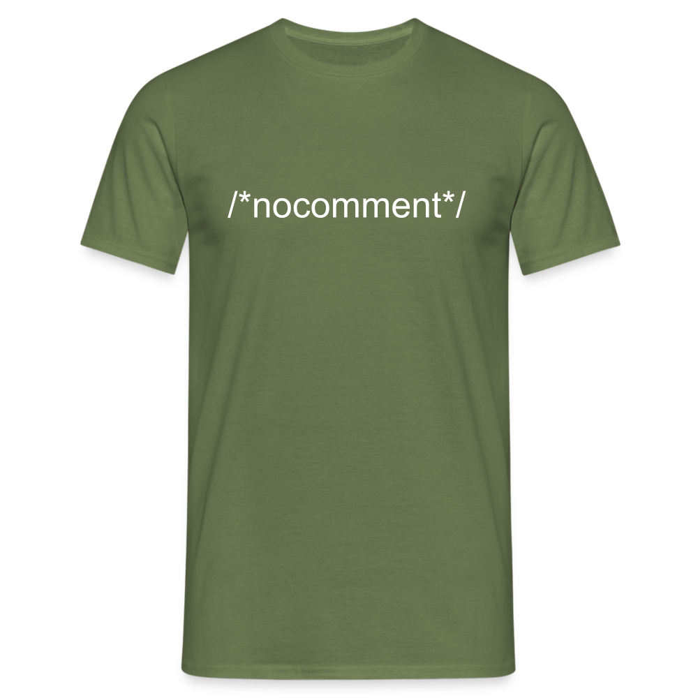 Programmierer Informatiker Shirt Code /*nocomment*/ Lustiges T-Shirt - Militärgrün