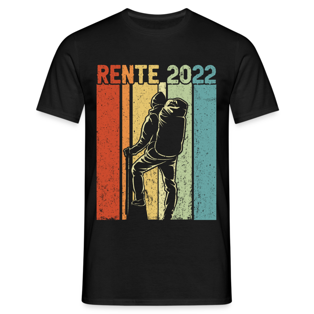 Wandern Rente 2022 Shirt Rentner 2022 Berge Wandern Geschenk T-Shirt - Schwarz