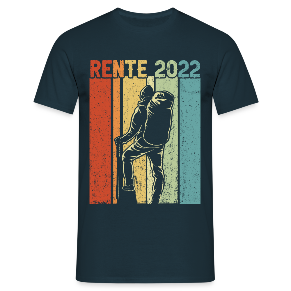 Wandern Rente 2022 Shirt Rentner 2022 Berge Wandern Geschenk T-Shirt - Navy