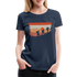 Berge Wandern Wander Shirt Retro Style Geschenk Lustiges Frauen Premium T-Shirt - Navy