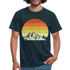 Berge Wandern Shirt Retro Style Lustiges Geschenk T-Shirt - Navy