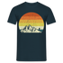 Berge Wandern Shirt Retro Style Lustiges Geschenk T-Shirt - Navy