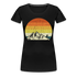 Berge Wandern Shirt Retro Style Lustiges Geschenk Frauen Premium T-Shirt - Schwarz