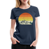 Berge Wandern Shirt Retro Style Lustiges Geschenk Frauen Premium T-Shirt - Navy