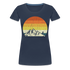 Berge Wandern Shirt Retro Style Lustiges Geschenk Frauen Premium T-Shirt - Navy