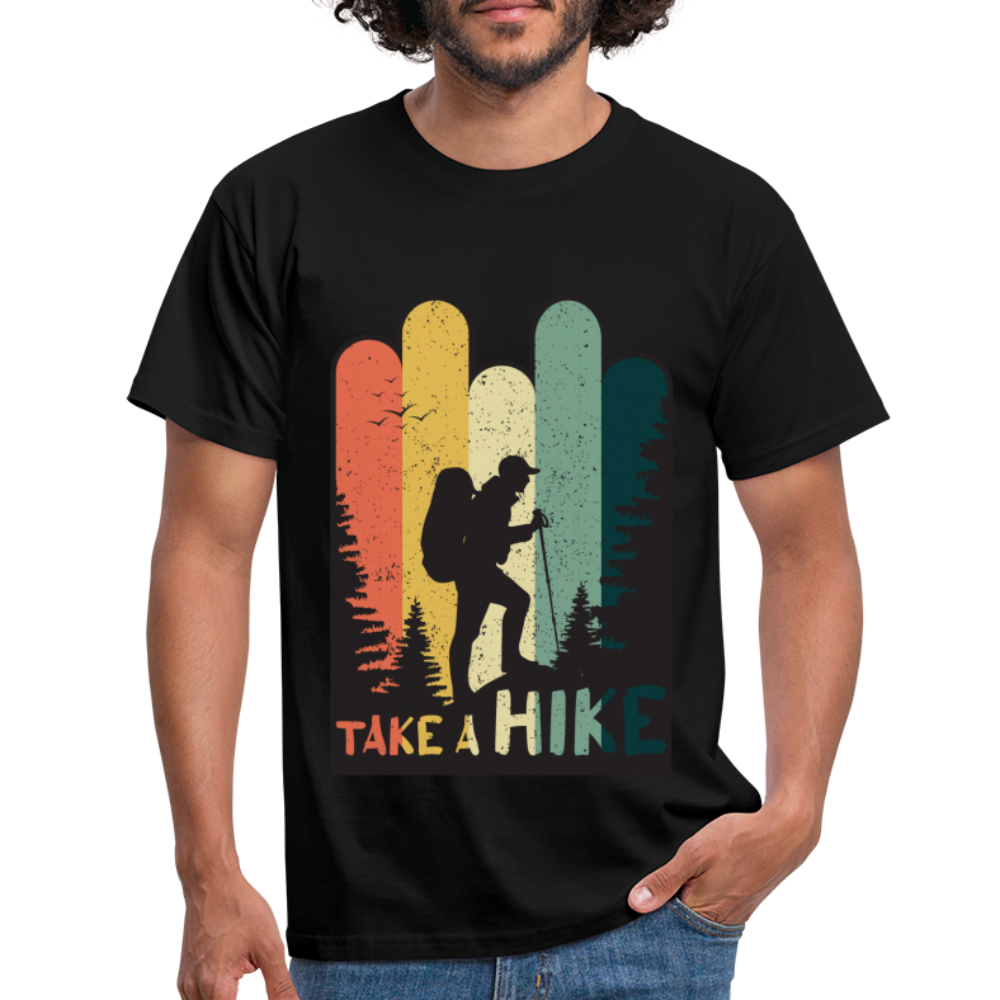 Berge Wandern Shirt Retro Style Lustiges Geschenk T-Shirt - Schwarz