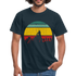 Berge Wandern Shirt Retro Style Lustiges Geschenk T-Shirt - Navy