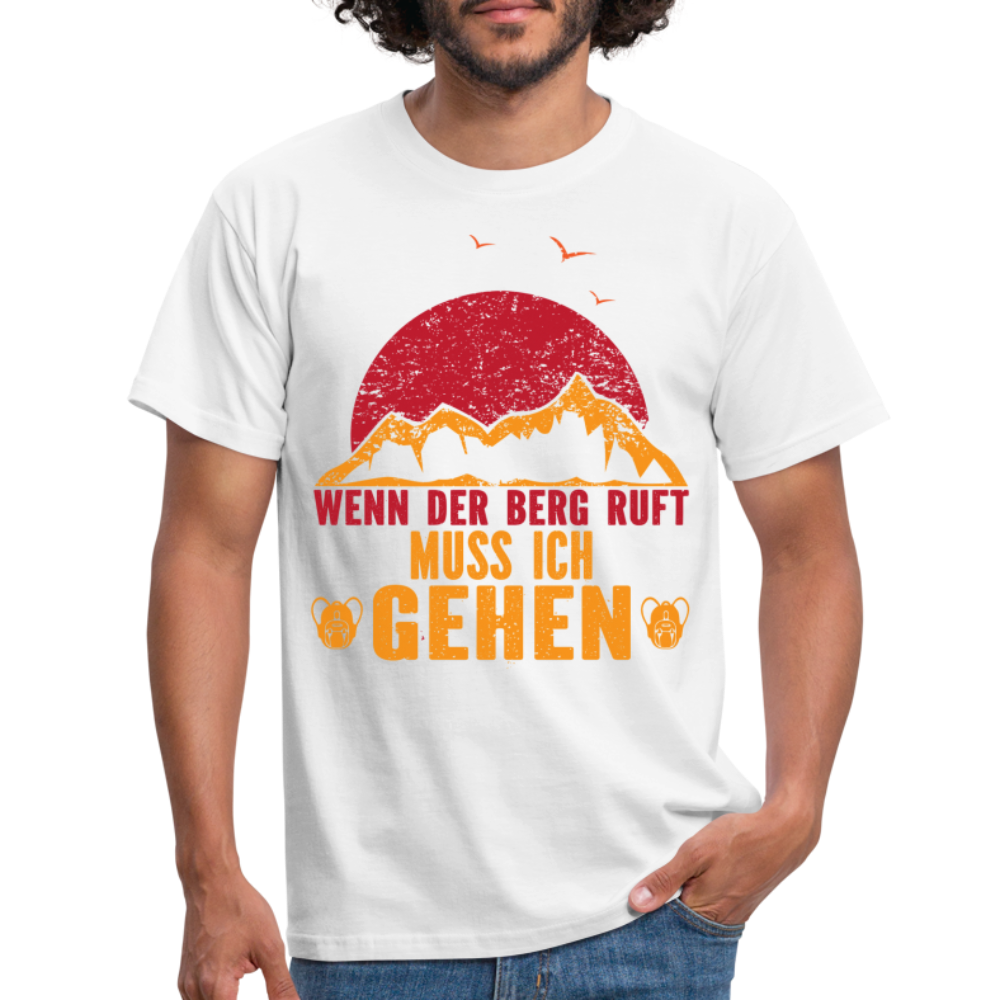 Berge Wandern Shirt Muss gehen der Berg ruft Lustiges Geschenk T-Shirt - white