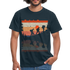 Berge Wandern Wander Shirt Retro Style Geschenk Lustiges T-Shirt - Navy