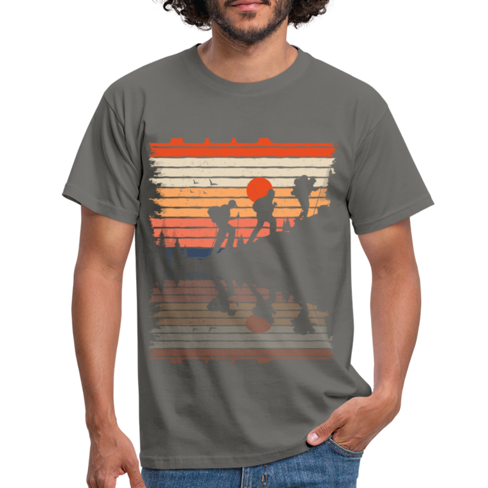 Berge Wandern Wander Shirt Retro Style Geschenk Lustiges T-Shirt - Graphit