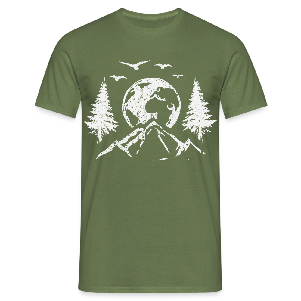 Bergmensch Berge Wandern Natur Shirt Lustiges Geschenk T-Shirt - Militärgrün