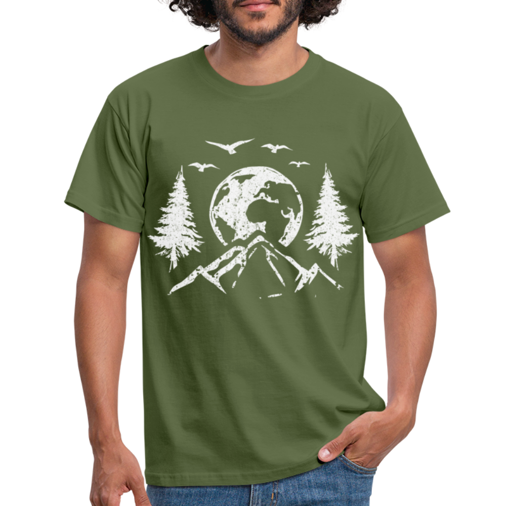 Bergmensch Berge Wandern Natur Shirt Lustiges Geschenk T-Shirt - Militärgrün