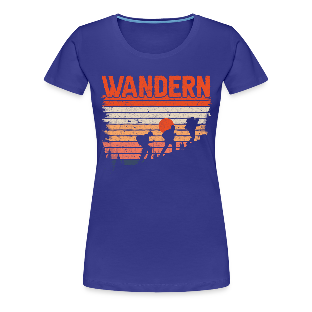 Berge Wandern Shirt Retro Style Lustiges Geschenk Frauen Premium T-Shirt - Königsblau