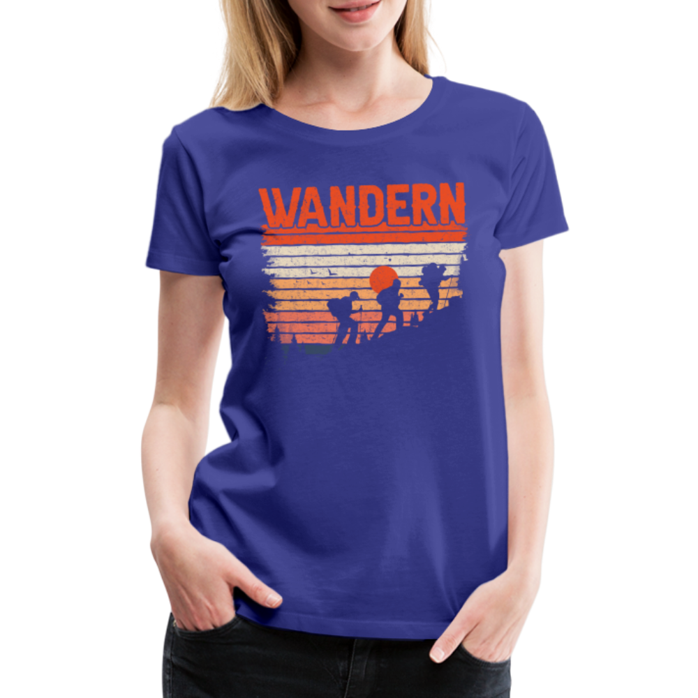 Berge Wandern Shirt Retro Style Lustiges Geschenk Frauen Premium T-Shirt - Königsblau