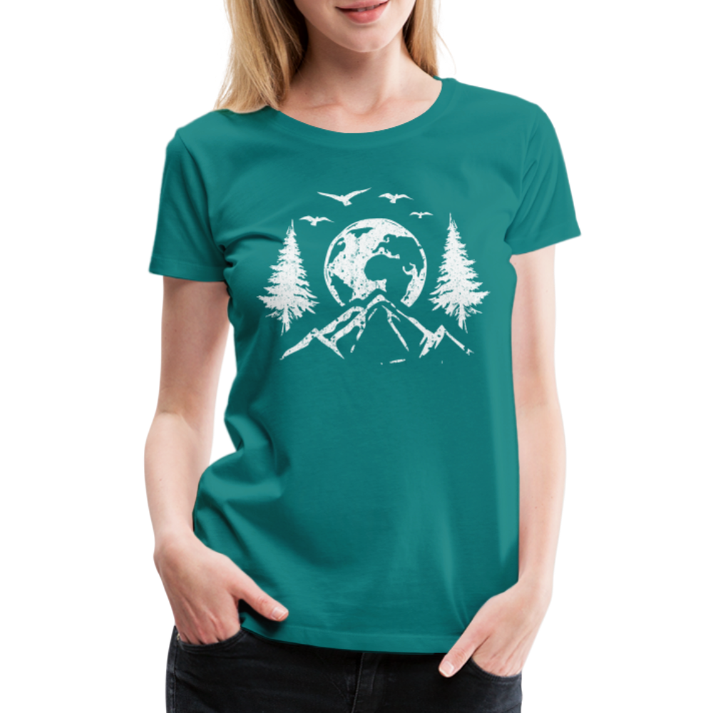 Bergmensch Berge Wandern Natur Shirt Lustiges Geschenk Frauen Premium T-Shirt - Divablau