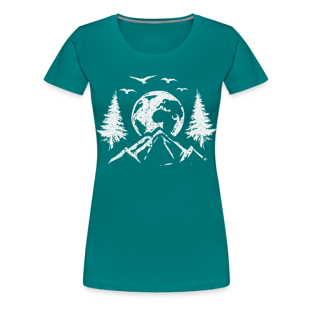 Bergmensch Berge Wandern Natur Shirt Lustiges Geschenk Frauen Premium T-Shirt - Divablau