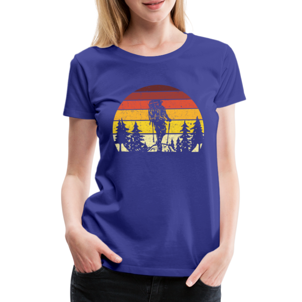 Berge Wandern Shirt Retro Style Lustiges Geschenk Frauen Premium T-Shirt - Königsblau