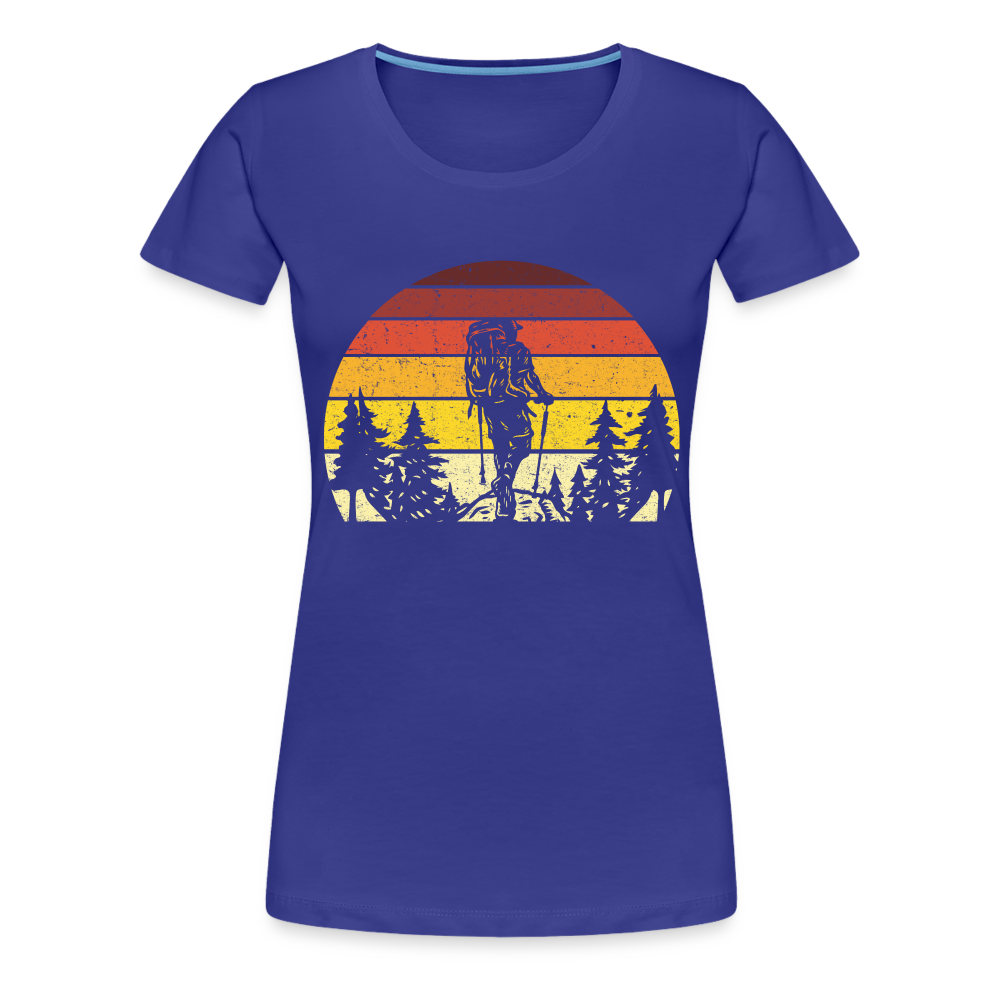 Berge Wandern Shirt Retro Style Lustiges Geschenk Frauen Premium T-Shirt - Königsblau