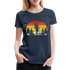 Berge Wandern Shirt Retro Style Lustiges Geschenk Frauen Premium T-Shirt - Navy